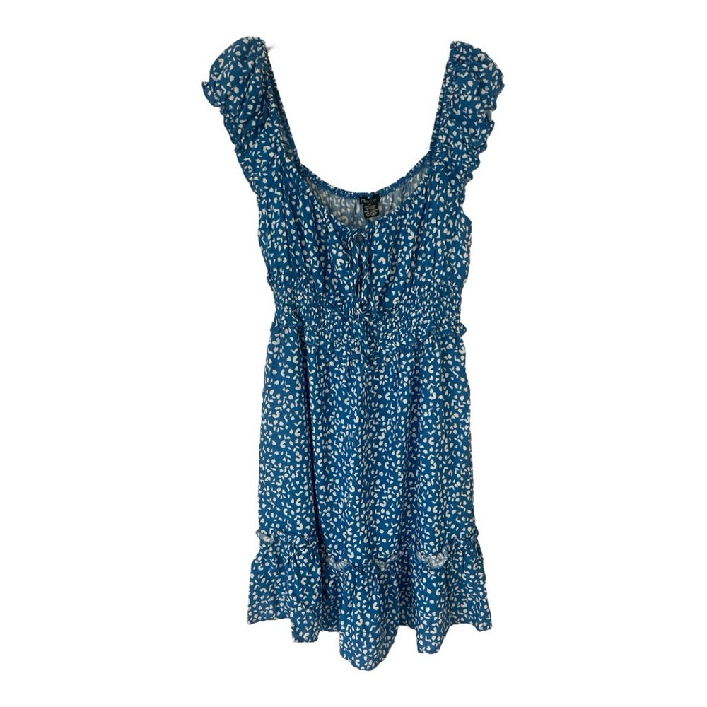 Rue21 Blue Floral Ruffle Dress Size M. Used.